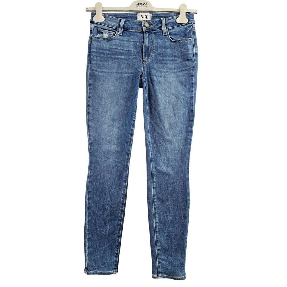 PAIGE Verdugo‎ Ankle Skinny Jeans Blue Destructed Stretchy 1764F50-431 Size 27